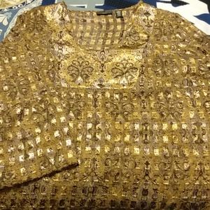 Ladies Long Sleeve Blouse with Seguins